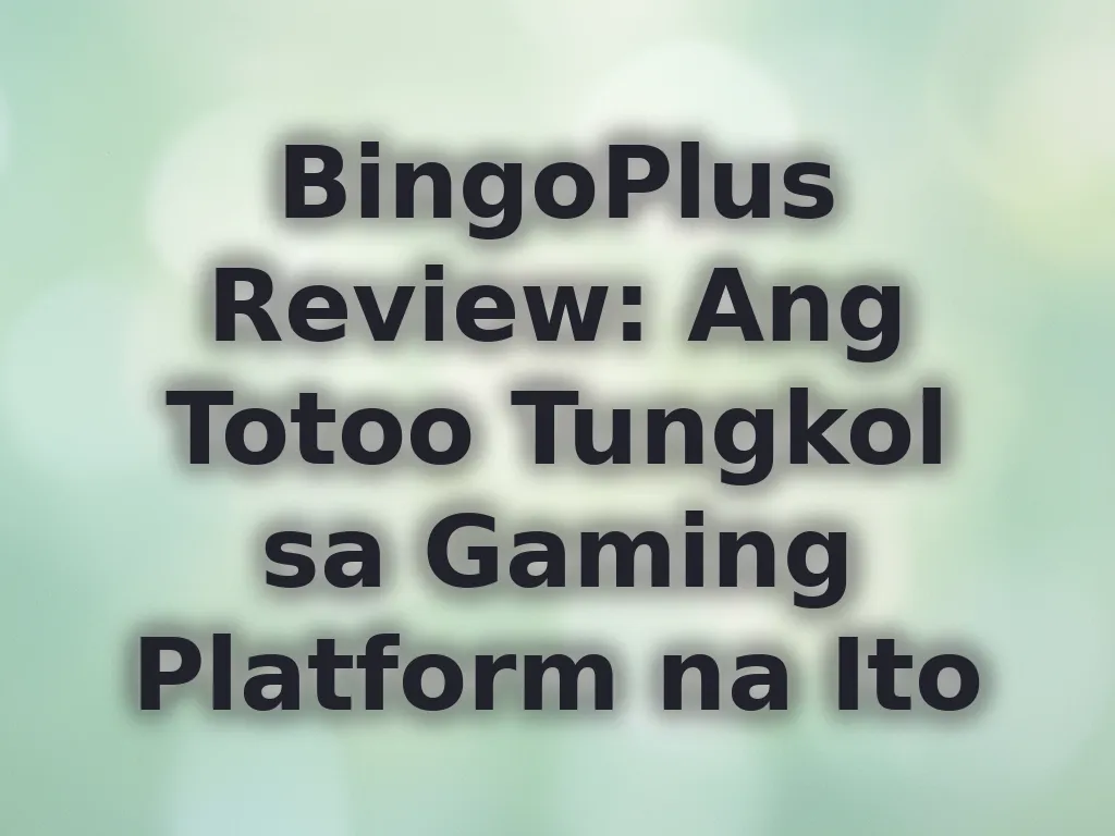 BingoPlus Review